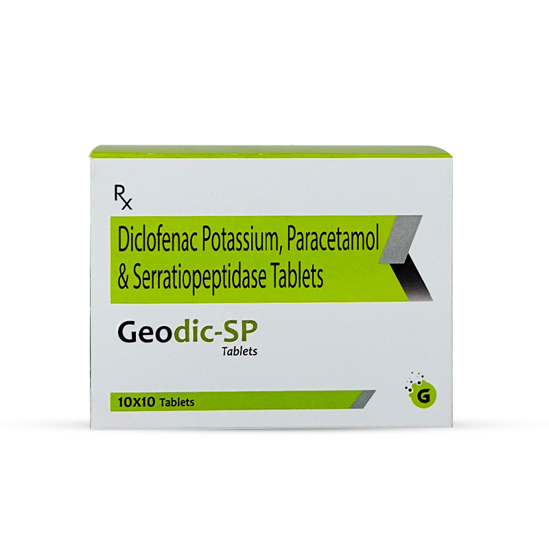 Diclofenac Potassium, Paracetamol & Serratiopeptidase Tablets