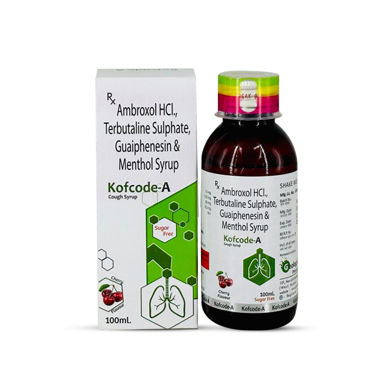 Ambroxol HCl., Terbutaline Sulphate, Guaiphenesin & Menthol Syrup